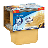 Gerber 2nd Foods Baby Food Vanilla Custard Pudding 3.5 Oz Left Picture